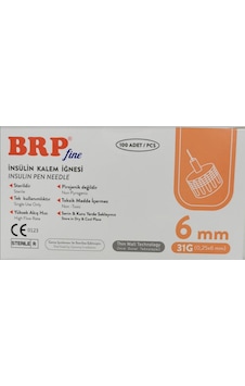 BRP İNSÜLİN KALEM İĞNESİ 6MM 31G - 100 ADET BRP İNSÜLİN KALEM İĞNESİ 6MM 31G - 100 ADET