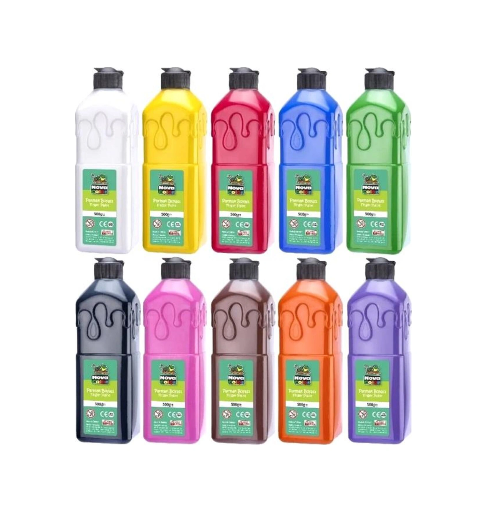 Parmak Boyası 500 Gr 10 Renk Karışık Parmak Boyası 500 Gr 10 Renk Karışık