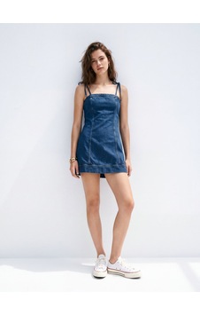 LTB Nınna Askılı Mid Indigo Mini Elbise Mid İndigo LTB Nınna Askılı Mid Indigo Mini Elbise Mid İndigo