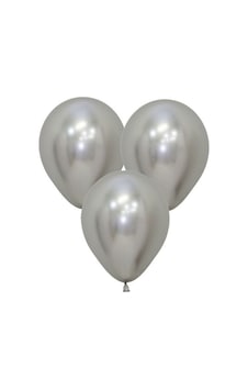 Gemar Metalik Balon Gümüş Silver - 15 Adet Gemar Metalik Balon Gümüş Silver - 15 Adet
