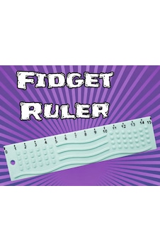 3d Baskı Dokunsal Fidget Cetveli - Kabartmalı Stres Ve Odaklanma Oyuncağı - Mint