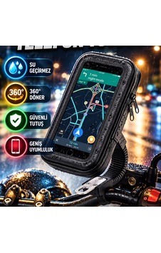 Su Geçirmez Gidon Tipi Telefon Tutucu 360 Döner Bisiklet, Scooter Ve Motosiklet Uyumlu Su Geçirmez Gidon Tipi Telefon Tutucu 360 Döner Bisiklet, Scooter Ve Motosiklet Uyumlu