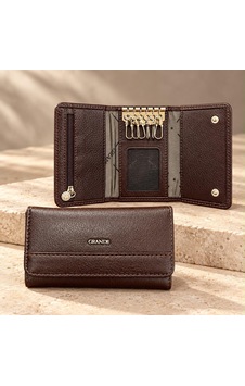 %100 Hakiki Deri 6 Kancalı Fermuarlı Çıt Çıt Kapamalı Anahtarlık 10,5 / 6,5 Cm Kahverengi %100 Hakiki Deri 6 Kancalı Fermuarlı Çıt Çıt Kapamalı Anahtarlık 10,5 / 6,5 Cm Kahverengi