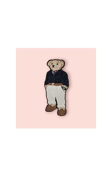 Nakış Arma Teady Bear Siyah Gömlek En:10cm Boy:23cm 1 Adet - 693910876 Diğer