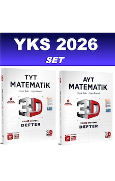 2026 Tyt - Ayt Matematik Video Destekli Defter Vdd Seti 3d Yayınları 2026 Tyt - Ayt Matematik Video Destekli Defter Vdd Seti 3d Yayınları