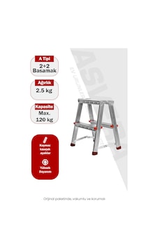 Asvera 2+2 Çift Çıkışlı Profil Merdiven Asvera 2+2 Çift Çıkışlı Profil Merdiven
