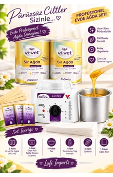 Vivol 2 Adet Vivet Sir Ağda+1 Adet 2 Yıl Garantili Makine+yedek Tas+spatula+mendil Vivol 2 Adet Vivet Sir Ağda+1 Adet 2 Yıl Garantili Makine+yedek Tas+spatula+mendil