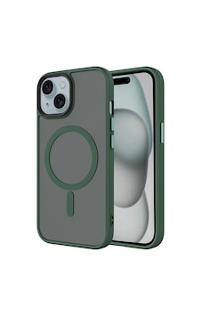 Apple iPhone Uyumlu 15 Plus Kılıf Mat Arka Yüzey Wireless Şarj Özellikli Zore Flet M-safe Kapak Koyu Yeşil Apple iPhone Uyumlu 15 Plus Kılıf Mat Arka Yüzey Wireless Şarj Özellikli Zore Flet M-safe Kapak Koyu Yeşil