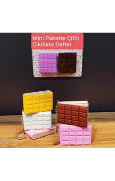 Zhltoys Mini Çiftli Çikolata Not Defteri Gri