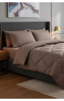 Satin Pollysaten Comforter Çift Kişilik Yorgan Seti Cappucino Cappucino Satin Pollysaten Comforter Çift Kişilik Yorgan Seti Cappucino Cappucino