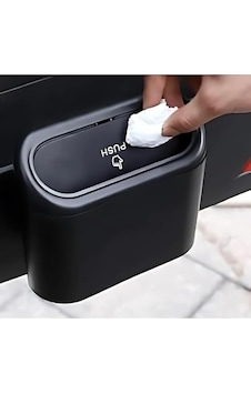 Araç İçi Asılabilir Mini Çöp Kovası Otomatik Kapaklı, Koltuk Arkasına Asılabilir Pratik Oto Çöp Kutusu, Plastik Araç İçi Çöp Kovası, Araba Düzenleyici