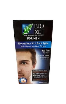 Bioxet For Men 20'li Yüz için Tüy Azaltıcı Ağda Bandı