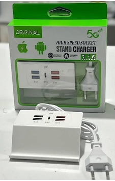 Yk-3414 Yk Design Çoklu Usb Söket Standlı 3.10 Mah Yok