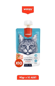 10lu Taze Tavuklu & Havuçlu Kedi Et Ezmesi 10 X 90 Gr 10lu Taze Tavuklu & Havuçlu Kedi Et Ezmesi 10 X 90 Gr
