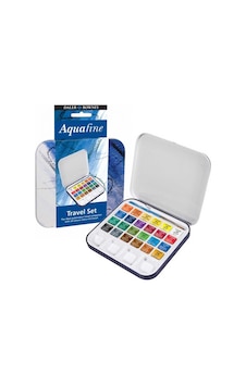Daler Rowney Aquafine Suluboya Seti - Travel Set 24'lü
