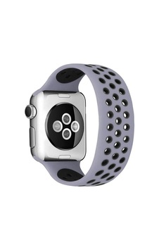 Apple Watch Uyumlu38mm Ayarlı Delikli Silikon Kordon Saat Değildir - Gri-siyah Apple Watch Uyumlu38mm Ayarlı Delikli Silikon Kordon Saat Değildir - Gri-siyah