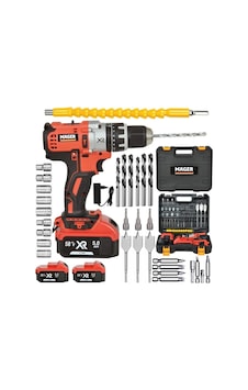 Mager XR 58 V 5 Ah Darbeli Şarjlı Yedek Akülü Vidalama Matkap Turuncu + 30 Parça Set Mager XR 58 V 5 Ah Darbeli Şarjlı Yedek Akülü Vidalama Matkap Turuncu + 30 Parça Set