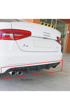 Audi A4 B8 Difüzör - Boyasız - Fiberglass Audi A4 B8 Difüzör - Boyasız - Fiberglass