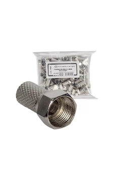 F Konnektör Rg6-u4 Geniş Mm 100 Adet F Konnektör Rg6-u4 Geniş Mm 100 Adet