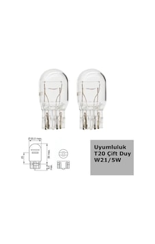 W21 Tip 5w Çift Duylu Halojen Ampul 12v 2 Adet W21 Tip 5w Çift Duylu Halojen Ampul 12v 2 Adet