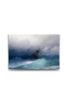 Ivan Ayvazovski - Fırtınalı Denizde Gemi Tablosu - 140x100cm Ivan Ayvazovski - Fırtınalı Denizde Gemi Tablosu - 140x100cm
