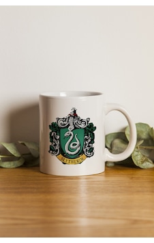 Porselen - Iqra - Slytherin Hogwarts Baskılı Kupa Bardak. . Beyaz