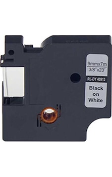 Dymo 40913 Uyumlu Beyaz-siyah D1 Yedek Şerit 9mm X 7m