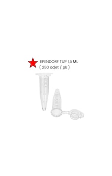 Ependorf Tüp 1,5 Ml, Non Steril 250 Adet / Pk