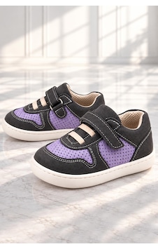 Rakerplus Bob Hakiki Deri Gri Mor Barefoot Cırtlı Lastikli Bebek Sneaker Ayakkabı Rakerplus Bob Hakiki Deri Gri Mor Barefoot Cırtlı Lastikli Bebek Sneaker Ayakkabı