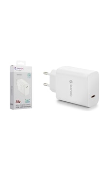 Genax GNX055 Gan 55 W Type-c-PD Şarj Adaptörü - Beyaz Genax GNX055 Gan 55 W Type-c-PD Şarj Adaptörü - Beyaz