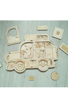 Ahşap Kedi Figürlü Eğitici Puzzle Ahşap Kedi Figürlü Eğitici Puzzle