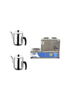 Platin 19 Litre Elektrikli Pleytli Çay Kazanı & Kahveci Kazanı & Kahve Ve Çay Ocağı Inox-demlik li