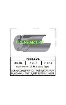 Fren Kaliper Pistonu Arka Alfa Romeo, Audi, Citroen, Honda, Mitsubishi, Nissan, Opel, Peugeot, Renault, Seat, Skoda, Toyota, Vw, Volvo, Fiat Arka Fren Kaliper Pistonu Arka Alfa Romeo, Audi, Citroen, Honda, Mitsubishi, Nissan, Opel, Peugeot, Renault, Seat, Skoda, Toyota, Vw, Volvo, Fiat Arka