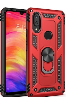 Huawei Y7 Prime 2019 Kılıf Tank Zırh Yüzüklü Mıknatıslı Standlı Kapak Vega