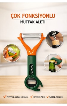 Jasper Jpr-221 Çok Fonksiyonlu Soycak & Açacak Tırbuşon Açıcı Gazoz Açacağı Renkli