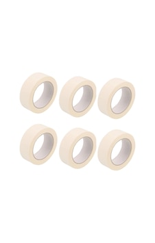 6 Adet Maskeleme Bandı Boya Bandı 24mm X 25m Kağıt Bant 6 Adet Maskeleme Bandı Boya Bandı 24mm X 25m Kağıt Bant