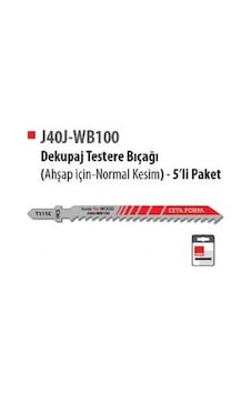 Ceta Form J40J-Wb100 Dekupaj Testere Bıçağı Ahşap Için Normal Ke