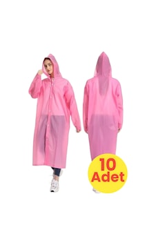 Tezzgelsin Kadın Rüzgar Geçirmez Yağmurluk 10 Adet Pembe Tezzgelsin Kadın Rüzgar Geçirmez Yağmurluk 10 Adet Pembe