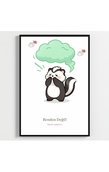 Besay Masum Kokarca Eğlenceli Banyo Ve Tuvalet Duvar Dekorasyonu Benden Değil Yazılı Komik Hayvan Poster Tablo A3 Tekli Ç Besay Masum Kokarca Eğlenceli Banyo Ve Tuvalet Duvar Dekorasyonu Benden Değil Yazılı Komik Hayvan Poster Tablo A3 Tekli Ç
