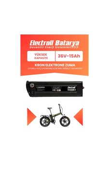 Kron Elektrone Zuma Uyumlu Batarya Yüksek Kapasite 36v 15ah Güçlendirilmiş Elektrikli Bisiklet Bataryası Siyah Kron Elektrone Zuma Uyumlu Batarya Yüksek Kapasite 36v 15ah Güçlendirilmiş Elektrikli Bisiklet Bataryası Siyah