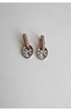 Çelik Gold & Silver Taşlı Mers Model Kisses Küpe -kararma Yapmaz- Altın Çelik Gold & Silver Taşlı Mers Model Kisses Küpe -kararma Yapmaz- Altın