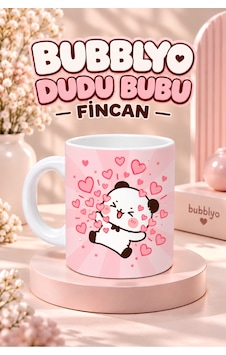 Dudu Bubu Fincan + Magnet + Bardak Altlığı Pembe Pembe Dudu Bubu Fincan + Magnet + Bardak Altlığı Pembe Pembe