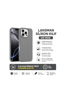 Apple iPhone 7 Plus Uyumlu Lansman Silikon Kılıf Gri Apple iPhone 7 Plus Uyumlu Lansman Silikon Kılıf Gri