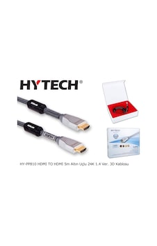 Hytech Hy-Pp810 Hdmi To Hdmi 5Mt Altın Uçlu 24K 1.4 Ver. 3D Kablo Hytech Hy-Pp810 Hdmi To Hdmi 5Mt Altın Uçlu 24K 1.4 Ver. 3D Kablo