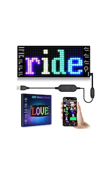 Programlanabilir 17x7cm Matrix Kayan Yazı Led Ekran Bluetooth & App Kontrol Çok Renkli Programlanabilir 17x7cm Matrix Kayan Yazı Led Ekran Bluetooth & App Kontrol Çok Renkli