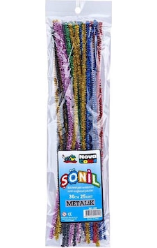 Nova Color Simli Şönil 30 Cm 25 Adet Nova Color Simli Şönil 30 Cm 25 Adet