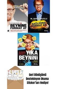 Barış Muslu 3 Kitap Set Sağlığına Format At Beynine Format At Yıka Beynini + Okuma Sticker'ları