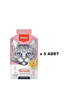 Kediler Için Karidesli Ton Balığı Eti Çorbası 50 Gr X 5 Adet