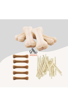 Köpekler İçin Ödül Seti10 5li 7cm Beyaz Ve 5li 7cm Naturel Kemik+25li Burgu Çubuk Köpekler İçin Ödül Seti10 5li 7cm Beyaz Ve 5li 7cm Naturel Kemik+25li Burgu Çubuk