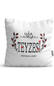 Kişiye Özel Yılın En Iyi Teyzesi Saten Yastık Kişiye Özel Yılın En Iyi Teyzesi Saten Yastık
